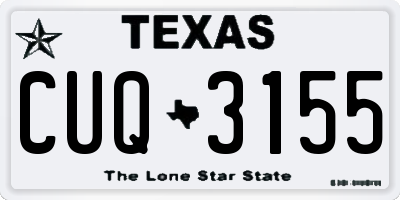 TX license plate CUQ3155