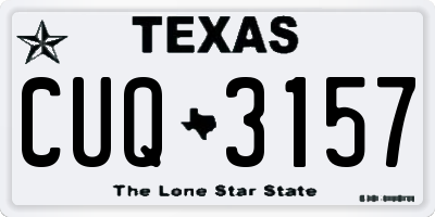 TX license plate CUQ3157