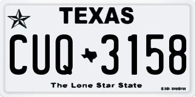 TX license plate CUQ3158