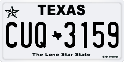 TX license plate CUQ3159