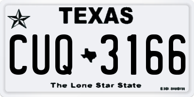 TX license plate CUQ3166