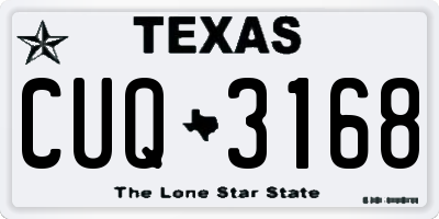 TX license plate CUQ3168