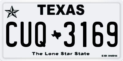 TX license plate CUQ3169