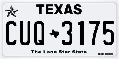 TX license plate CUQ3175