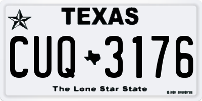 TX license plate CUQ3176