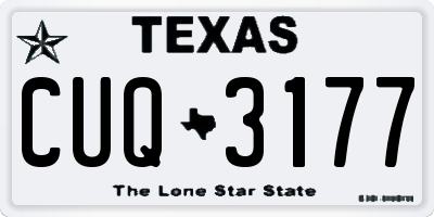 TX license plate CUQ3177
