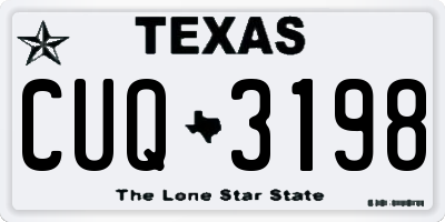 TX license plate CUQ3198