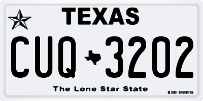 TX license plate CUQ3202