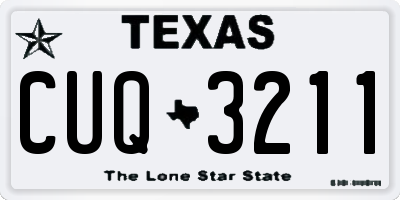 TX license plate CUQ3211