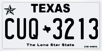 TX license plate CUQ3213