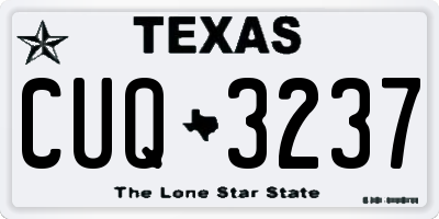 TX license plate CUQ3237