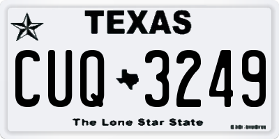 TX license plate CUQ3249