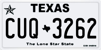 TX license plate CUQ3262
