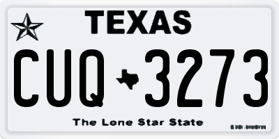 TX license plate CUQ3273