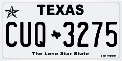 TX license plate CUQ3275