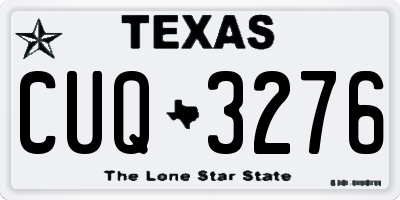 TX license plate CUQ3276