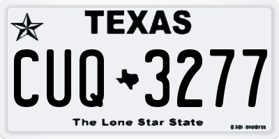TX license plate CUQ3277