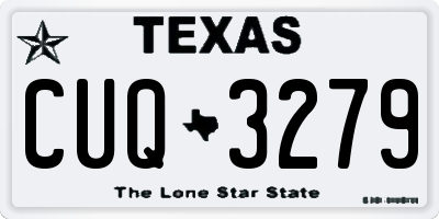 TX license plate CUQ3279
