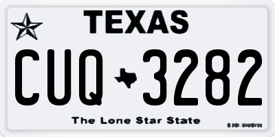 TX license plate CUQ3282