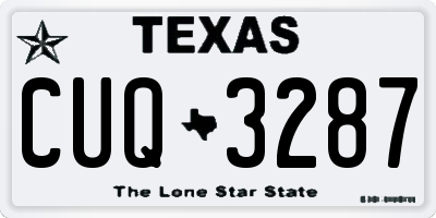 TX license plate CUQ3287