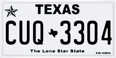 TX license plate CUQ3304