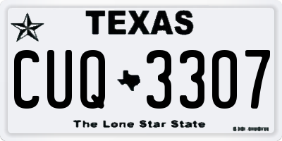 TX license plate CUQ3307