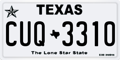 TX license plate CUQ3310