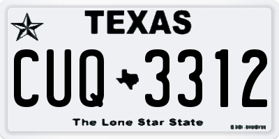 TX license plate CUQ3312