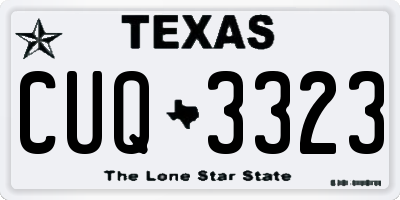 TX license plate CUQ3323