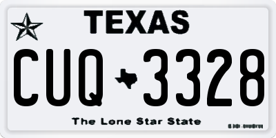 TX license plate CUQ3328