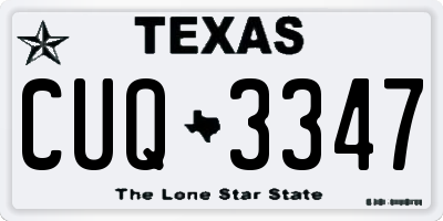 TX license plate CUQ3347