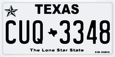 TX license plate CUQ3348