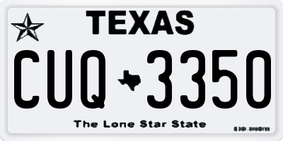 TX license plate CUQ3350