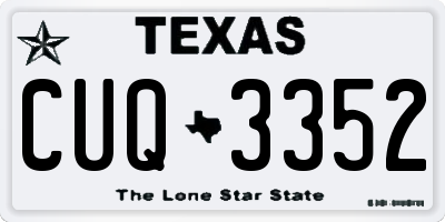 TX license plate CUQ3352
