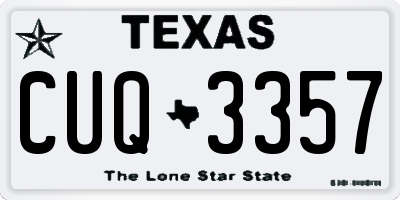 TX license plate CUQ3357