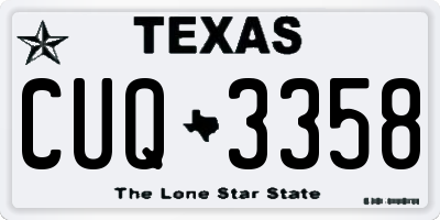 TX license plate CUQ3358