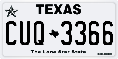 TX license plate CUQ3366