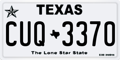 TX license plate CUQ3370