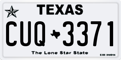 TX license plate CUQ3371