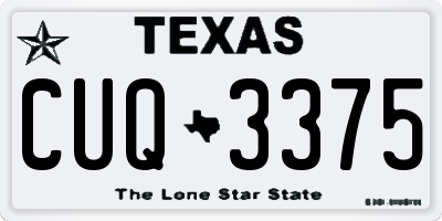 TX license plate CUQ3375