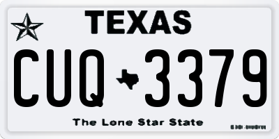 TX license plate CUQ3379