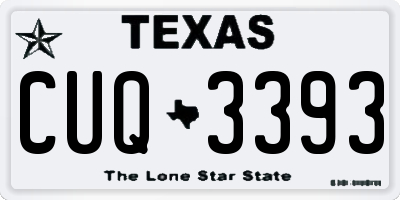 TX license plate CUQ3393