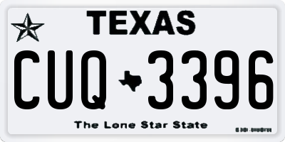 TX license plate CUQ3396