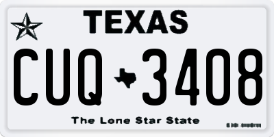TX license plate CUQ3408
