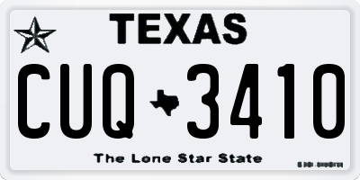 TX license plate CUQ3410