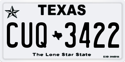 TX license plate CUQ3422