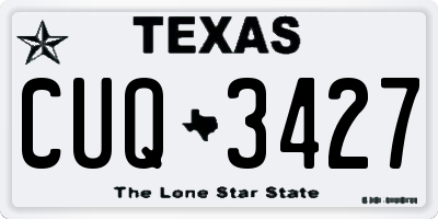 TX license plate CUQ3427