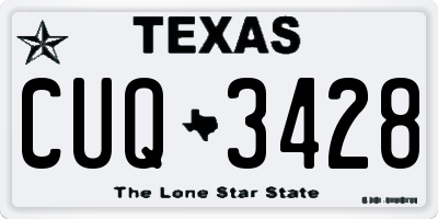 TX license plate CUQ3428