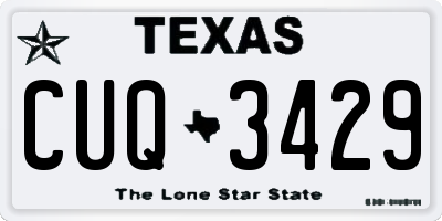 TX license plate CUQ3429