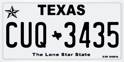 TX license plate CUQ3435